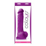 Фиолетовый фаллоимитатор Colours Pleasures на присоске - 25 см. купить в секс шопе