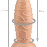 Телесная анальная втулка с венками - 17,5 см. купить в секс шопе