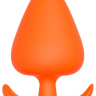 Оранжевая анальная пробка PLUG WITH T-HANDLE - 13,4 см. купить в секс шопе