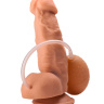 Фаллоимитатор-реалистик на присоске с имитацией эякуляции - 17,8 см. купить в секс шопе