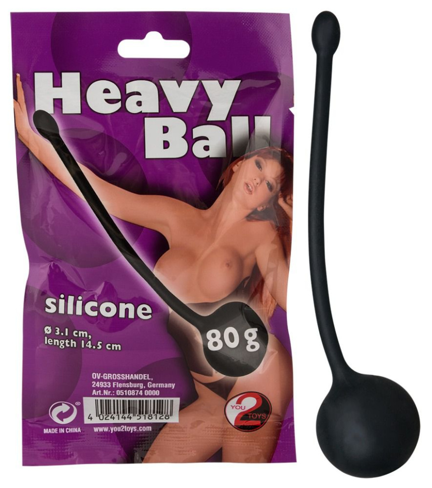 Чёрный вагинальный шарик Heavy Ball купить в секс шопе