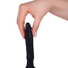 Чёрный анальный фаллоимитатор без мошонки - 14 см. купить в секс шопе