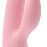 Нежно-розовый вибратор G-Dreamer с клиторальным стимулятором - 20,5 см. купить в секс шопе
