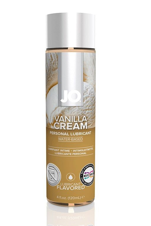 Лубрикант на водной основе с ароматом ванили JO Flavored Vanilla H2O - 120 мл. купить в секс шопе