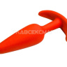 Оранжевая анальная пробка из силикона - 10 см. купить в секс шопе
