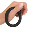 Черное эрекционное кольцо на пенис и мошонку купить в секс шопе