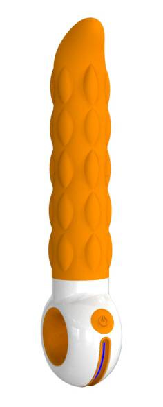Оранжевый вибромассажер O-zone со светодиодным дисплеем купить в секс шопе
