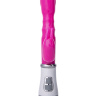 Ярко-розовый вибратор ToyFa A-toys с клиторальным стимулятором - 20 см. купить в секс шопе