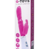 Ярко-розовый вибратор ToyFa A-toys с клиторальным стимулятором - 20 см. купить в секс шопе