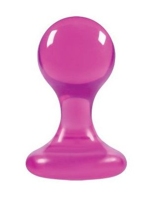 Розовая анальная пробка Luna Balls на присоске - 8,5 см. купить в секс шопе
