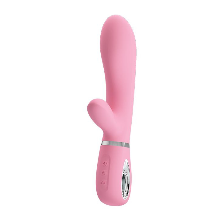 Нежно-розовый вибратор-кролик Thomas с мягкой головкой - 20,5 см. купить в секс шопе