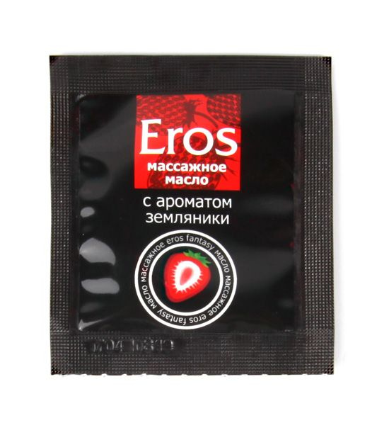 Пробник массажного масла с ароматом земляники Eros fantasy - 4 гр. купить в секс шопе