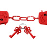 Металлические красные наручники Designer Metal Handcuffs купить в секс шопе