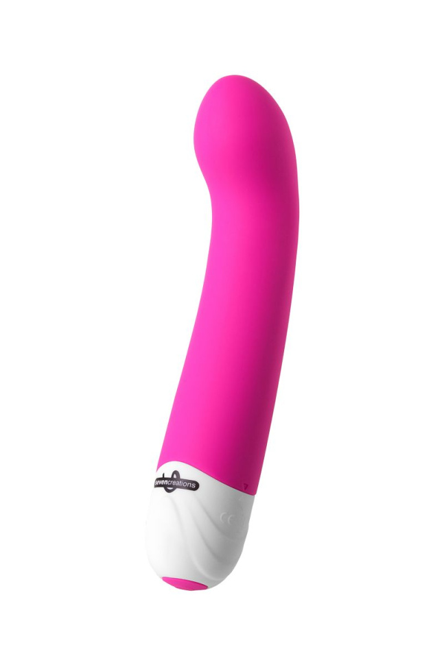 Розовый вибромассажер для G-точки - 20,5 см. купить в секс шопе