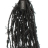 Черная многохвостая плетеная плеть Leather Barbed Wire Flogger - 77 см. купить в секс шопе