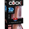 Кофейный фаллоимитатор на присоске 7  Triple Density Cock - 21 см. купить в секс шопе