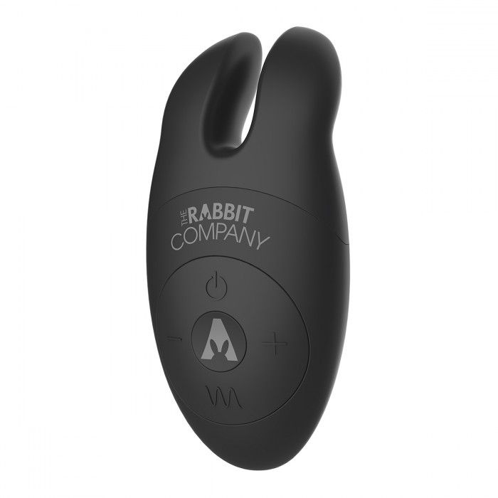 Черный вибростимулятор с ушками The Lay-on Rabbit купить в секс шопе