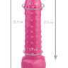 Розовый фаллоимитатор с шипиками - 21,5 см. купить в секс шопе
