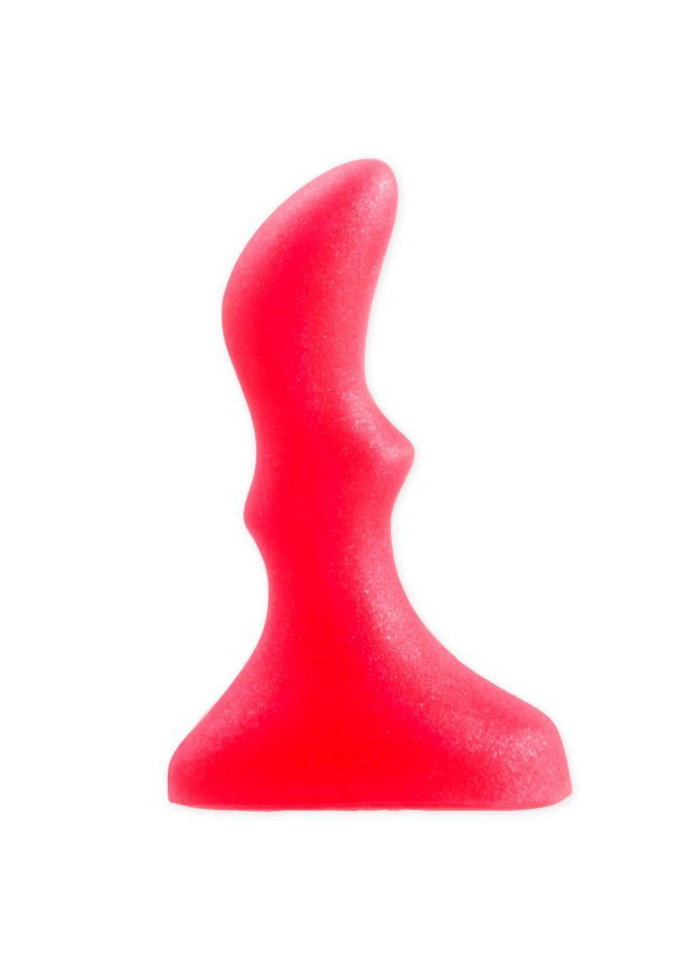 Розовый анальный стимулятор Small ripple plug - 10 см. купить в секс шопе