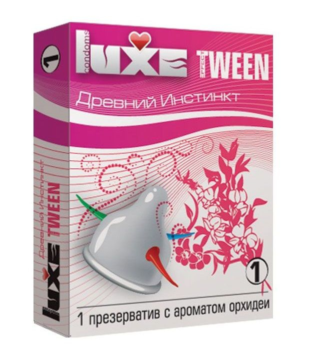 Презерватив Luxe Tween  Древний инстинкт  с ароматом орхидеи - 1 шт. купить в секс шопе