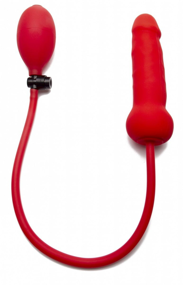 Красный анальный фаллоимитатор с функцией расширения - 18 см. купить в секс шопе
