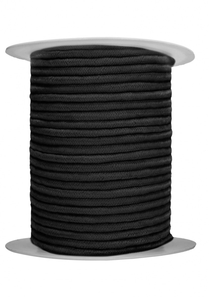 Черная веревка для связывания Bondage Rope - 100 м. купить в секс шопе