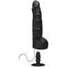 Черный фаллоимитатор с имитацией эякуляции Wet Works 10 Dual Density ULTRASKYN Squirting Cumplay Cock - 26,7 см. купить в секс шопе