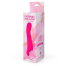 Розовый изогнутый вибромассажёр из силикона для G-стимуляции - 21,3 см. купить в секс шопе