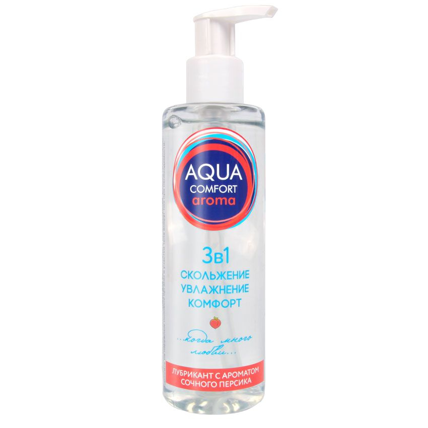 Гель-лубрикант на водной основе Aqua Comfort Aroma с ароматом персика - 195 гр. купить в секс шопе