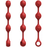 Красные утяжеленные анальные шарики Anal Essentials Weighted Silicone Anal Balls - 34,3 см. купить в секс шопе