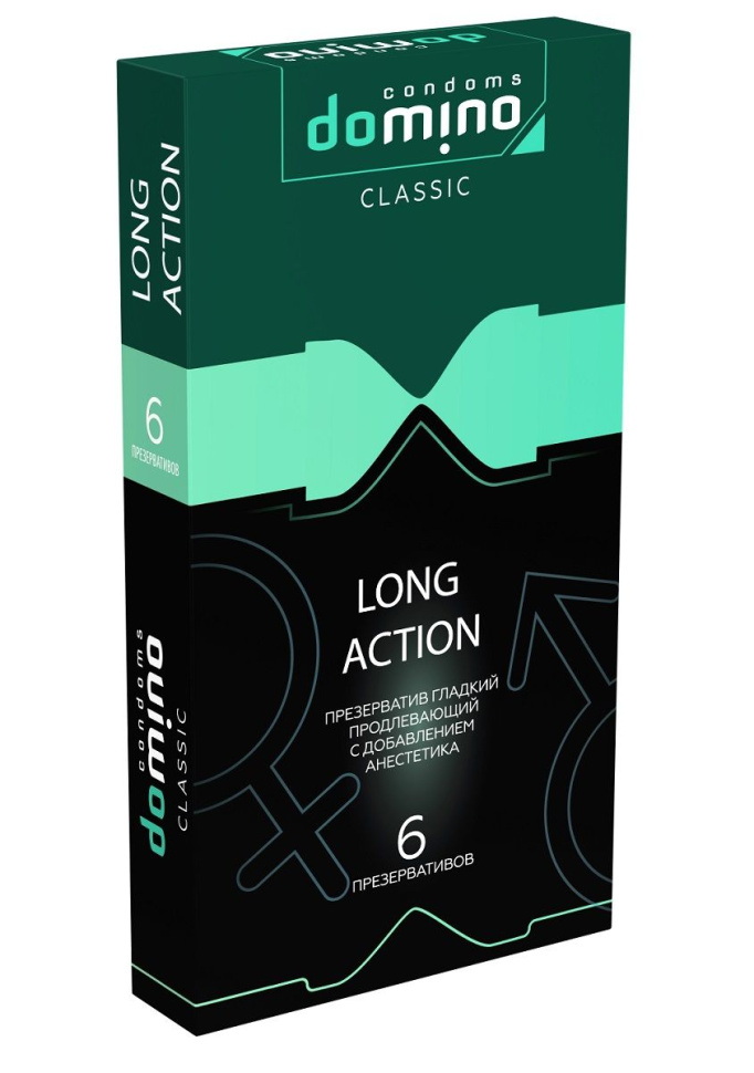 Презервативы с пролонгирующим эффектом DOMINO Classic Long action - 6 шт. купить в секс шопе