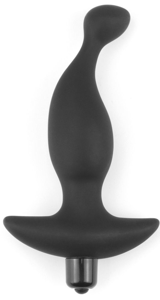 Черный анальный вибростимулятор простаты P Spot Plug - 15 см. купить в секс шопе