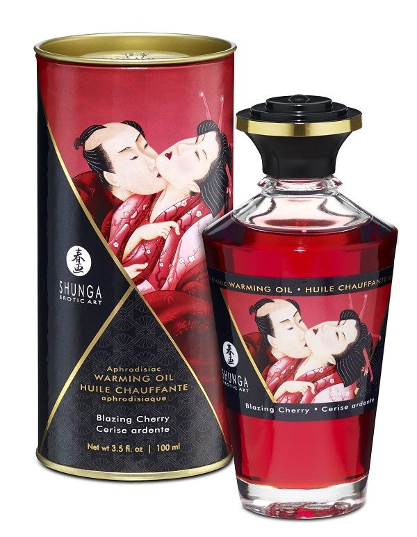 Массажное интимное масло с ароматом вишни - 100 мл. купить в секс шопе