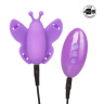Фиолетовая вибробабочка на ремешках Silicone Remote Venus Butterfly купить в секс шопе