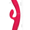 Ярко-розовый вибратор-кролик с вакуум-волновой стимуляцией Enila - 23 см. купить в секс шопе