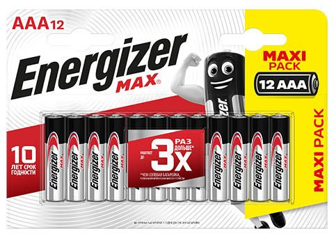 Батарейки Energizer MAX AAA/LR03 1.5V - 12 шт. купить в секс шопе