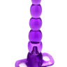 Фиолетовый анальный конус из 5 шариков - 16 см. купить в секс шопе