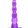 Фиолетовый анальный конус из 5 шариков - 16 см. купить в секс шопе