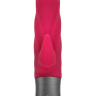 Малиновый вибратор Darling Devil с клиторальным отростком - 20,5 см. купить в секс шопе
