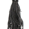Черная многохвостая плетеная плеть Leather Suede Barbed Wired Flogger - 76 см. купить в секс шопе
