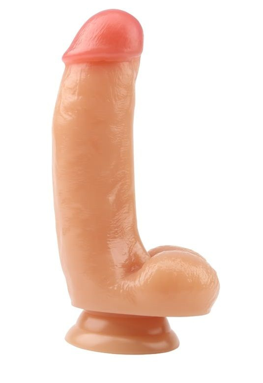 Реалистичный фаллоимитатор на присоске Fluttering Dildo - 17 см. купить в секс шопе