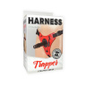 Красно-чёрные трусики с плугом HARNESS Trapper - размер XS-M купить в секс шопе