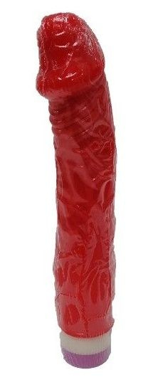 Красный вибратор-реалистик Bob - 22,5 см. купить в секс шопе