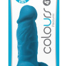 Голубой фаллоимитатор на присоске Pleasures 4 Dildo - 14,2 см. купить в секс шопе