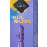 Фиолетовый вибратор с клиторальным стимулятором CLASSIC TRI PRONGE - 24 см. купить в секс шопе