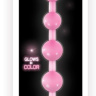 Розовая анальная цепочка-елочка Pleasure Beads - 30 см. купить в секс шопе