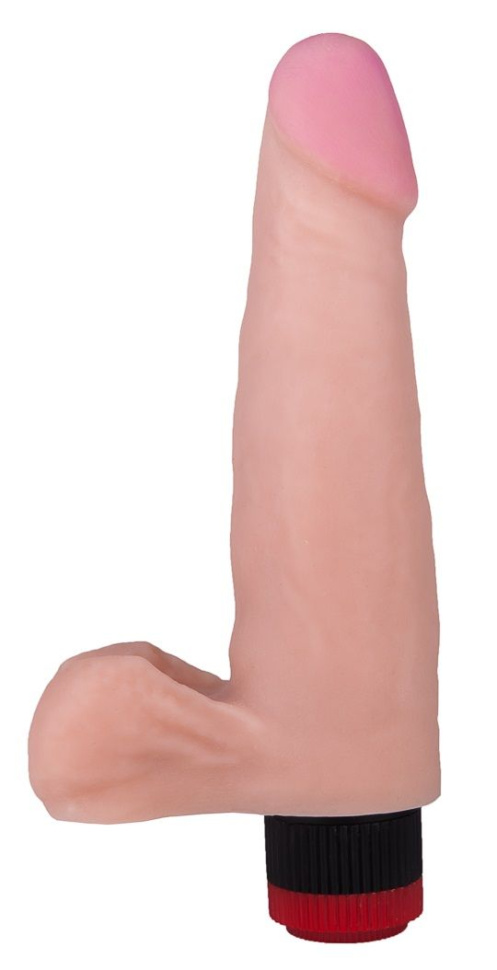 Мультискоростной вибромассажёр телесного цвета - 18,5 см. купить в секс шопе