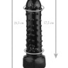 Черный фаллоимитатор с шипиками - 21,5 см. купить в секс шопе