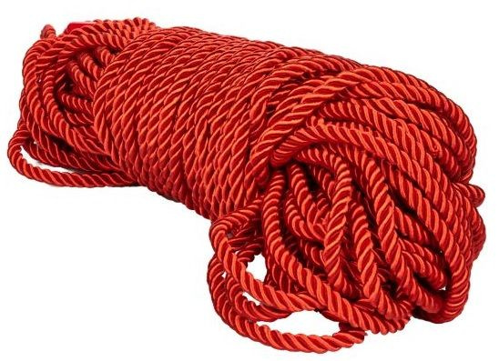 Красная веревка для связывания BDSM Rope - 30 м. купить в секс шопе