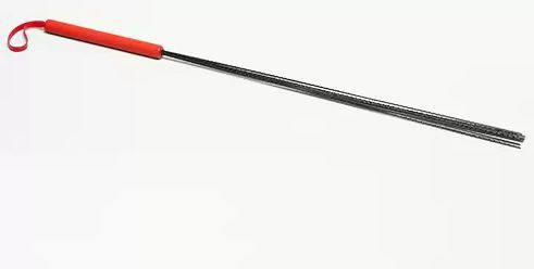 Стек с красной кожаной ручкой - 62 см. купить в секс шопе